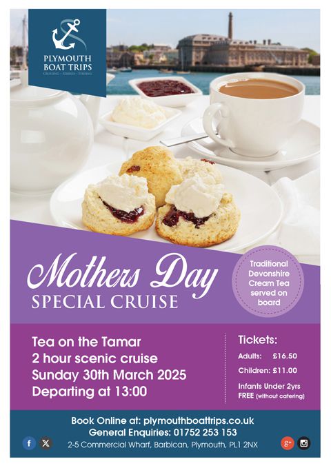 Plymouth Boat Trips Mothers Day Cruise Poster