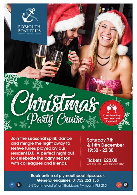 Plymouth Boat Trips Xmas Party Cruise Poster