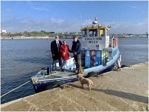 Passengers boarding the Cremyll Ferry